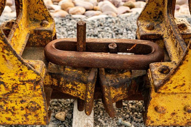 rusty railway coupling